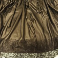 Къса кожена пола с коприна и дантела, супер модерна и луксозна, ластичен колан на кръста, богато раз, снимка 6 - Поли - 37446431