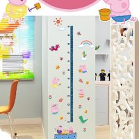 Пепа Пиг peppa pig метър за стена и мебел детска стая лепенка стикер самозалепващ, снимка 2 - Други - 29970998