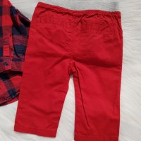 Червен панталон early days 3-6 месеца, снимка 1 - Комплекти за бебе - 29781725