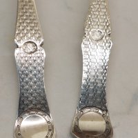 Две стари сребърни 900 проба Османски(Турски) лъжички/Лъжичка сребро 900/, снимка 2 - Аксесоари за кухня - 39705264