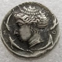 Монета Тетрадрахма от Сицилия III - II в. пр. Хр. - РЕПЛИКА, снимка 1 - Нумизматика и бонистика - 32580905