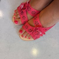 Нови дамски чехли на платформа № 38, снимка 1 - Чехли - 42026720