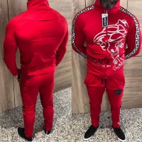Мъжки екип Versace червен код 01, снимка 1 - Спортни дрехи, екипи - 30112233