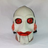 SAW латексова маска на куклата Billy The Puppet от филма Убийствен пъзел, снимка 4 - Други - 40174309