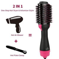 2в1 ЧЕТКА СЕШОАР за сушене, изправяне и обем One step hair dryer, снимка 4 - Преси за коса - 39599943