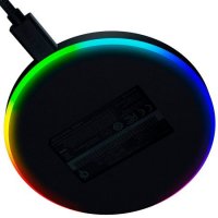 Зарядно устройство Razer Charging Pad Chroma, Черно, Безжично, Универсално, RGB Подсветка, снимка 2 - Безжични зарядни - 36813017