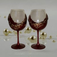 Комплект 2 чаши за вино „Винтидж“, снимка 2 - Чаши - 31934985