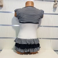 Нова детска моряшка рокля-болеро с ръкави от 12 месеца до 3 годинки, снимка 5 - Детски рокли и поли - 30327084