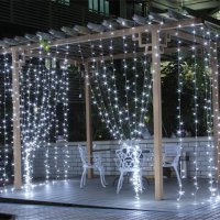 Коледна украса - LED светеща завеса, 300x60 см, снимка 1 - Декорация за дома - 42368850