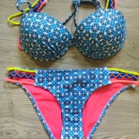 Pink Woman Нов син бански комплект бикина ленти, снимка 7 - Бански костюми - 29281504