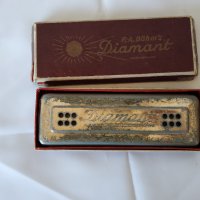 Стара немска хармоника - Diamant D.R.W.Z. - Made in Germany, снимка 1 - Антикварни и старинни предмети - 31438106