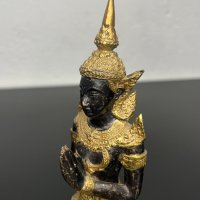 Тайландска бронзова фигура на  танцьорка / Буда. №5096, снимка 3 - Колекции - 44370846