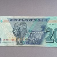 Банкнота - Зимбабве - 20 долара UNC | 2020г., снимка 2 - Нумизматика и бонистика - 38568353