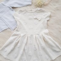 Бяла рокля за бебе на 6 месеца, снимка 3 - Бебешки рокли - 32005158
