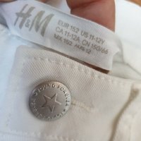 Къси бели дънки от H&M р-р 152, снимка 9 - Детски къси панталони - 29772318