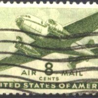Клеймована марка Авиация Самолет 1944 от САЩ, снимка 1 - Филателия - 42617867