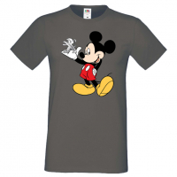 Мъжка тениска Mickey Mouse Peugeot Подарък,Изненада,Рожден ден, снимка 4 - Тениски - 36577472