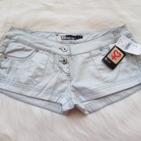 Нови сребристи къси панталони размер Л , снимка 11 - Къси панталони и бермуди - 29307965