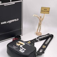 Черна чанта Karl Lagerfeld код SG184, снимка 2 - Чанти - 38828128