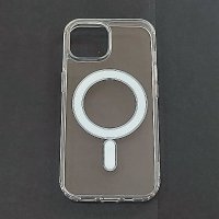 калъф за iPhone 15 прозрачен твърд със силикон MagSafe, снимка 2 - Калъфи, кейсове - 42315026