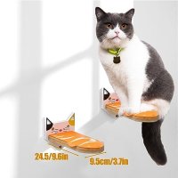 Нов Комплект 3 рафта за катерене на котки за стена Дървени стъпала , снимка 2 - За котки - 42458873
