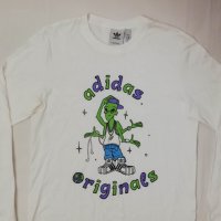 Adidas Originals Stoked Alien оригинална блуза S Адидас спорт фланелка, снимка 2 - Спортни дрехи, екипи - 39189329