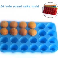 24 капсули кошнички силиконов молд форма за шоколадови бонбони мики кексчета хапки , снимка 1 - Форми - 31829427