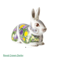Уникална много красива фигурка Royal Crown Derby Заек, снимка 13 - Колекции - 44519293