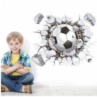 3D футбол Футболна топка стикер за стена и мебел детска стая самозалепващ, снимка 4 - Други - 18819266
