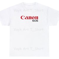 Тениска с декоративен печат - Canon EOS, снимка 4 - Тениски - 44164761