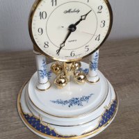 Стар юбилеен порцеланов кварцов часовник колба, снимка 11 - Антикварни и старинни предмети - 42793539