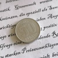 Монета - Германия - 50 пфенига | 1958г.; серия А, снимка 1 - Нумизматика и бонистика - 29262180