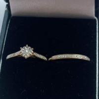 Комплект Златни пръстени с диаманти , снимка 2 - Пръстени - 44682436