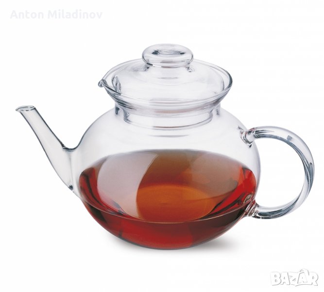 Огнеупорен чайник със стъклен капак с вместимост 1 лт. SIMAX, снимка 1