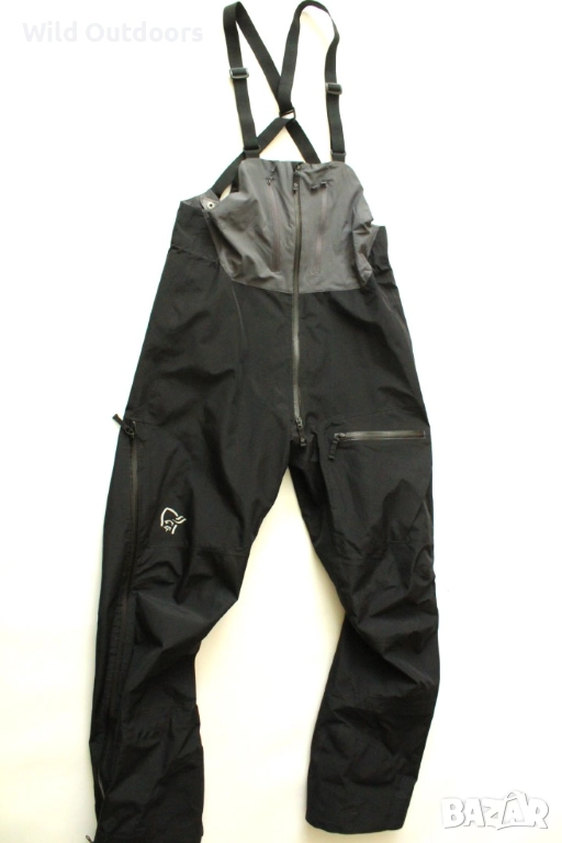NORRONA Trollveggen Gore-tex pro bibs - мъжки туринг панталон, размер L, снимка 1