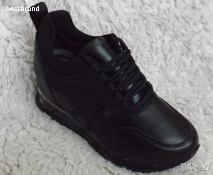 Обувки, скрита платформа, черни, код 531/ББ1/45, снимка 1