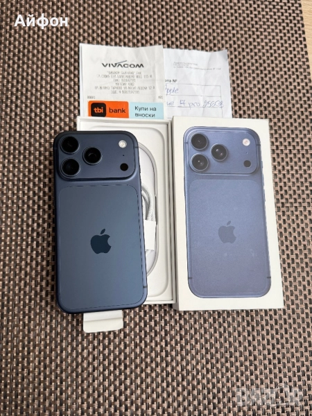 НОВ! 256Gb *ЛИЗИНГ* iPhone 17 Pro Deep Blue Айфон Гаранция, снимка 1