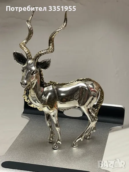Статуетка на Елен от масивно сребро, снимка 1