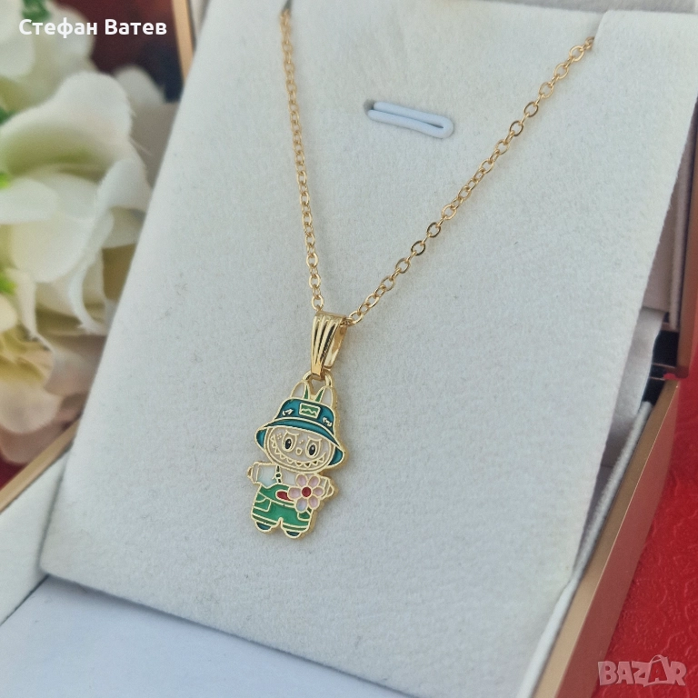 Колие “Little Farmer – Blue Hat”, снимка 1