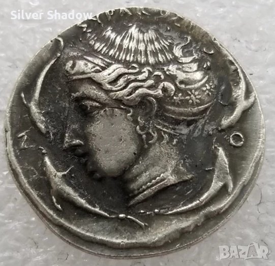 Монета Тетрадрахма от Сицилия III - II в. пр. Хр. - РЕПЛИКА, снимка 1