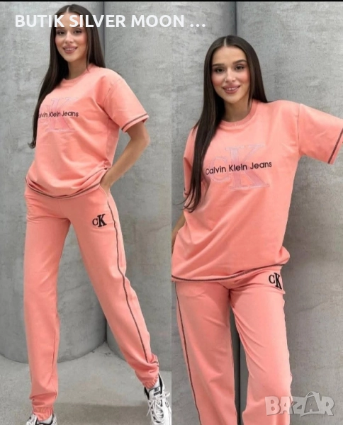 Дамски Памучни Комплекти - лого Бродирано ✨ Calvin Klein , снимка 1