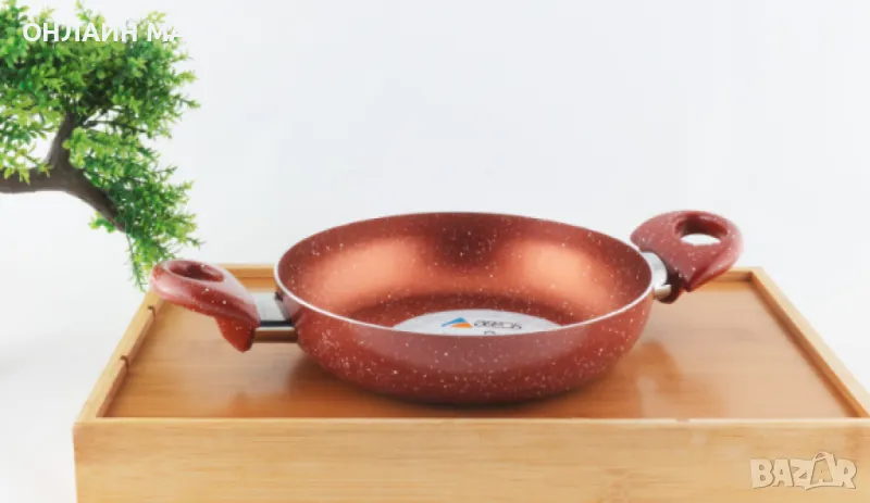 Дълбок тиган с две дръжки от гранит - 24см/ Турско качество, снимка 1