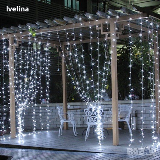 LED Светеща Коледна украса с функция Водопад , 300х60 см, снимка 1
