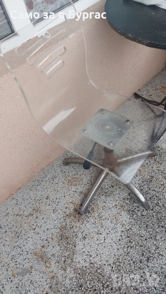 прозрачен въртящ стол, снимка 1