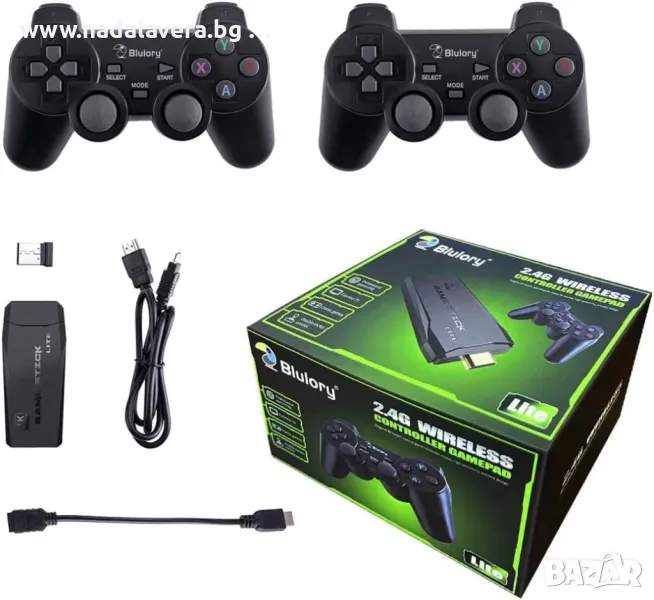 Безжична Ретро Игра Конзола Game Stick HD HDMI с 10000 игри и два джойстика, снимка 1