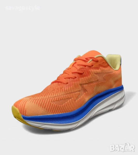 Мъжки маратонки с връзки в оранжево , снимка 1
