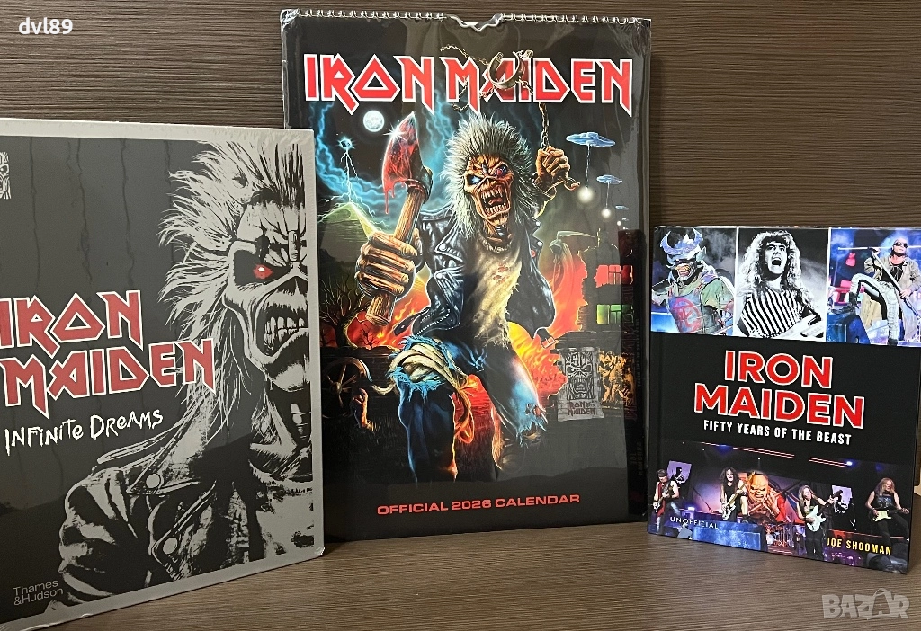 Iron Maiden -50 години на сцена. Две нови книги + подарък календар 2026, снимка 1