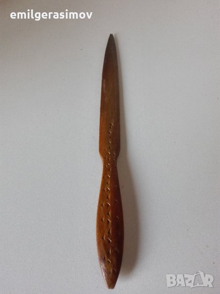 Стар дървен нож за писма., снимка 1