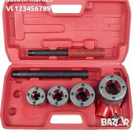 Комплект ръчна винторезка Mar-Pol 4-глави /тръборез, рязане на тръби/, снимка 1