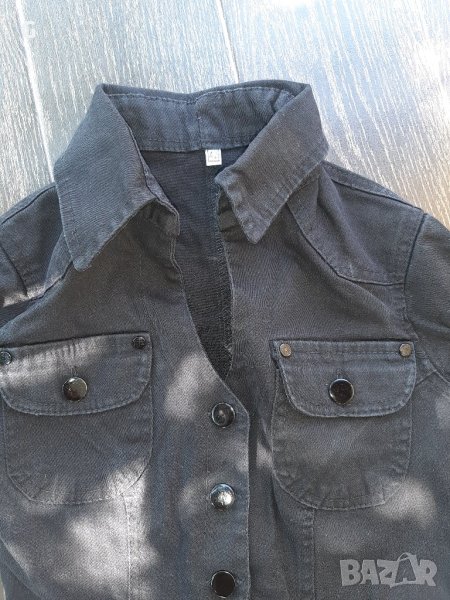 Дънкова черна рокля, снимка 1